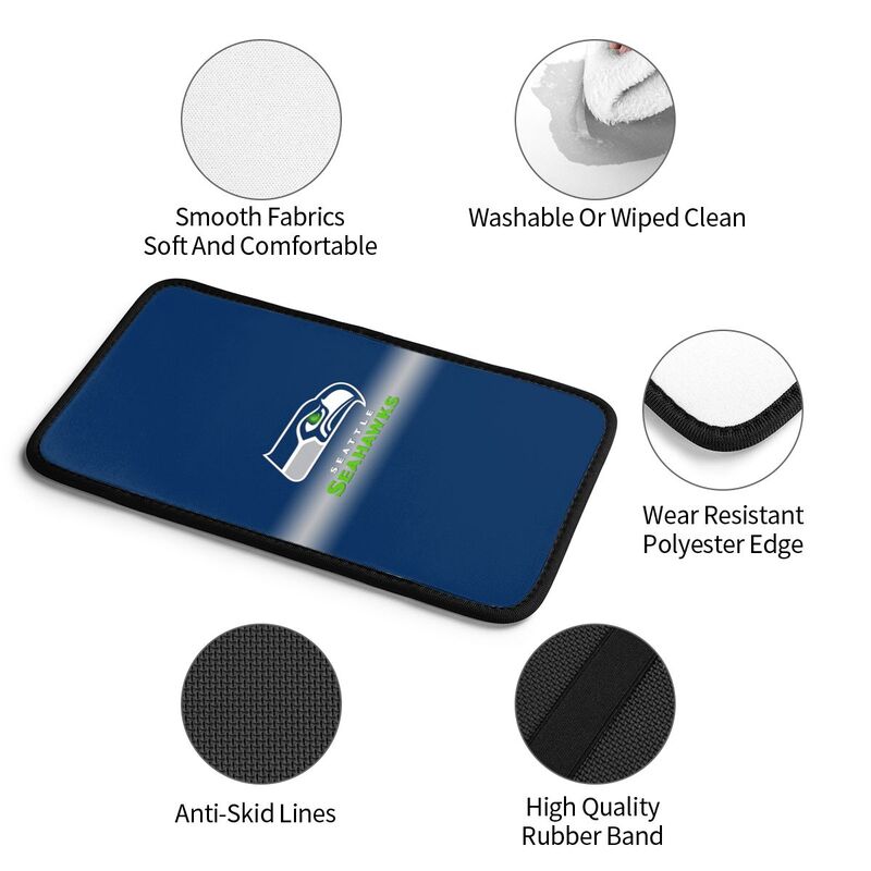 Car armrest box pad Seattle Seahawks 2 Printed center armrest box pad protective pad