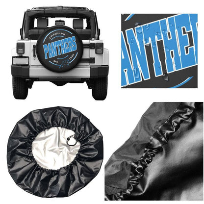 Carolina Panthers Printed tire protection cover car spare tire dust protection cover