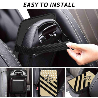 Car armrest box pad New Orleans Saints2 Printed central armrest box pad anti slip pad