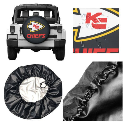 Kansas City Chiefs 2 Print tire protection covers car sunscreen tire protection covers