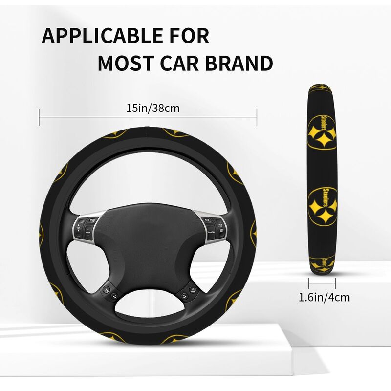 Pittsburgh Steelers 1 Printed elastic steering wheel cover anti slip breathable