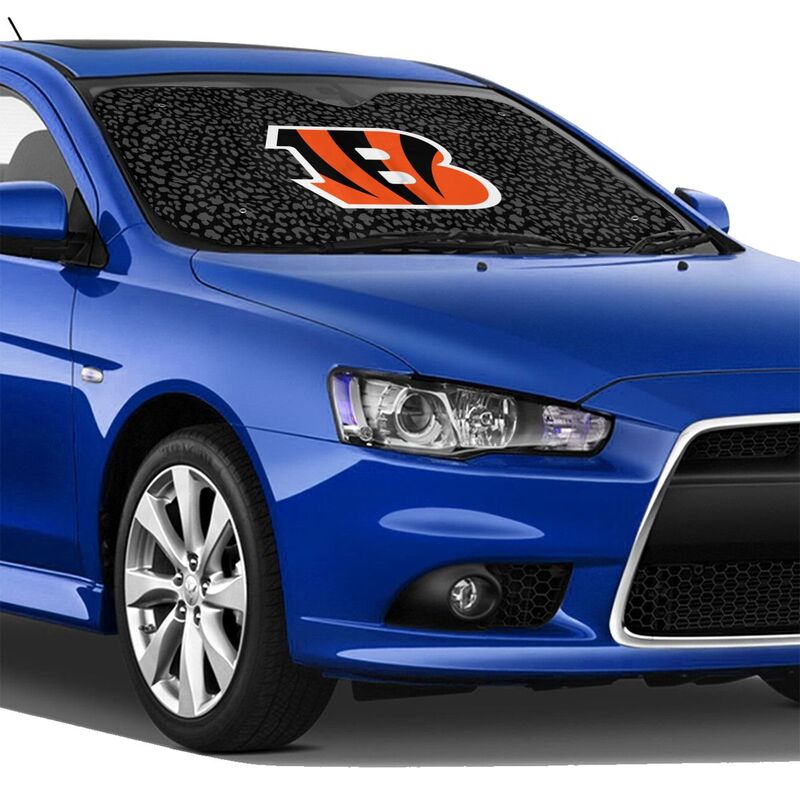 Cincinnati Bengals 2 Printed Car windshield sunshades is suitable front Car windshield sunshades