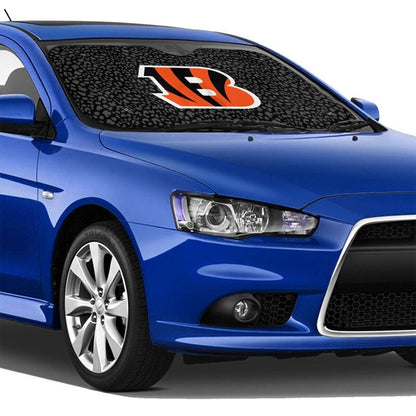 Cincinnati Bengals 2 Printed Car windshield sunshades is suitable front Car windshield sunshades