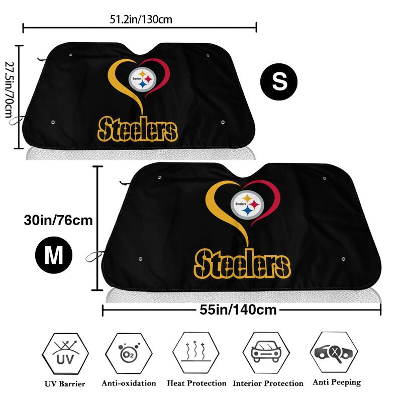 Pittsburgh Steelers Printed suitable for front Car windshield sunshades Car windshield sunshades