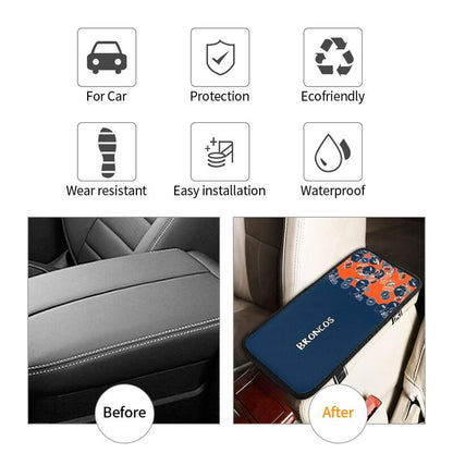 Denver Broncos print Car center console armrest pad car armrest protective cover