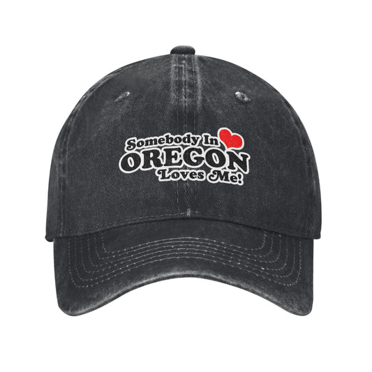 Somebody In OREGON LOVES ME Printed unisex baseball cap adjustable cap outdoor sun hats trucker hat