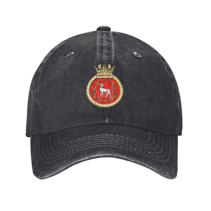 HMS Agincourt Royal Navy Printed unisex baseball cap adjustable cap outdoor trucker hat veterans Gifts