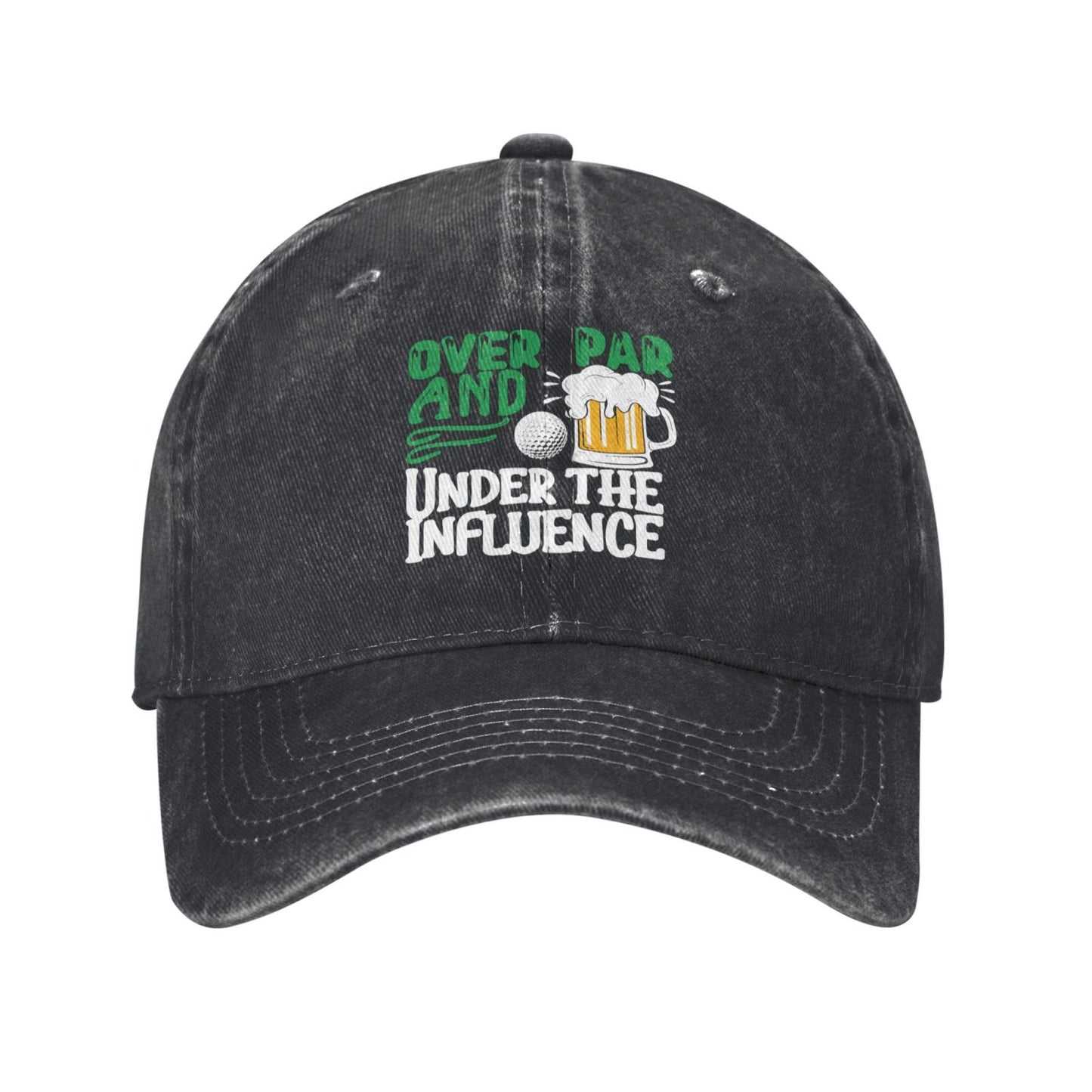 Over Par Under The Influence Golf Printed unisex baseball cap outdoor hats adjustable cap trucker gift hat