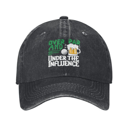 Over Par Under The Influence Golf Printed unisex baseball cap outdoor hats adjustable cap trucker gift hat