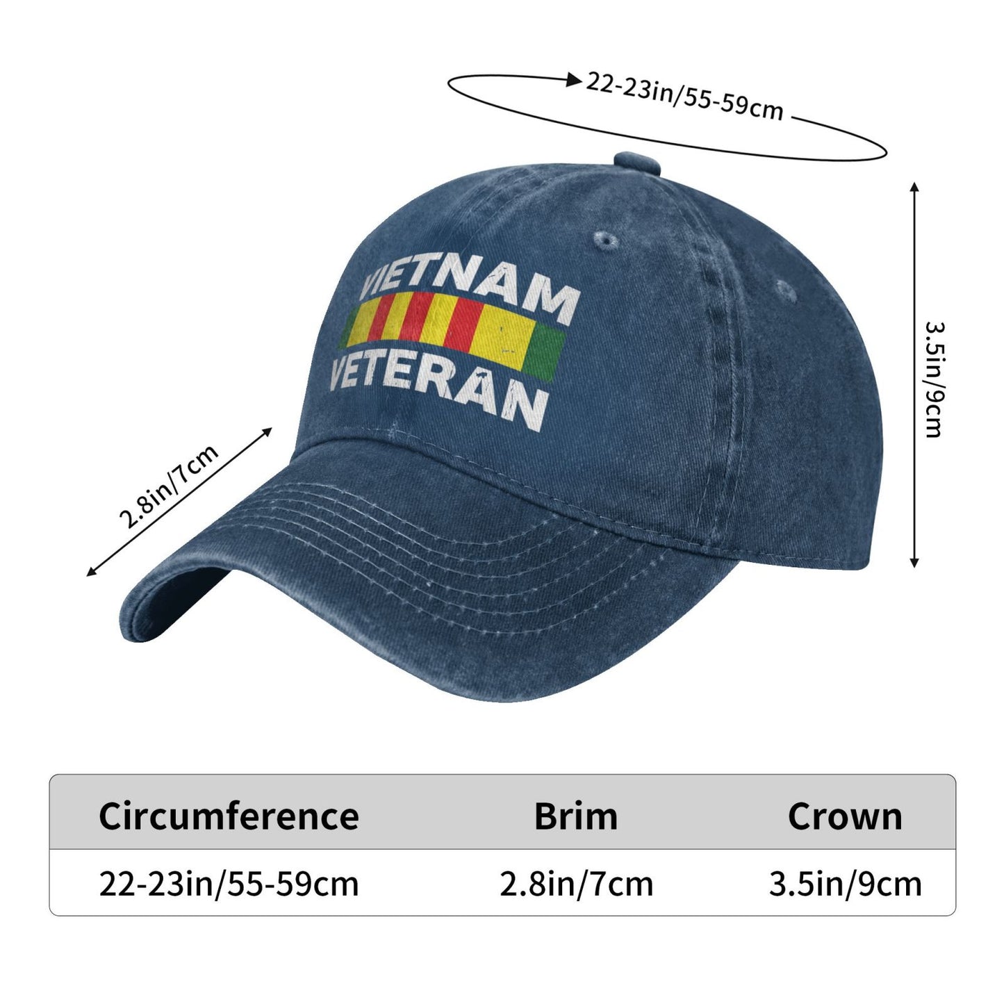 Proud Vietnam Veteran Printed unisex baseball cap adjustable cap outdoor sun hats trucker hat