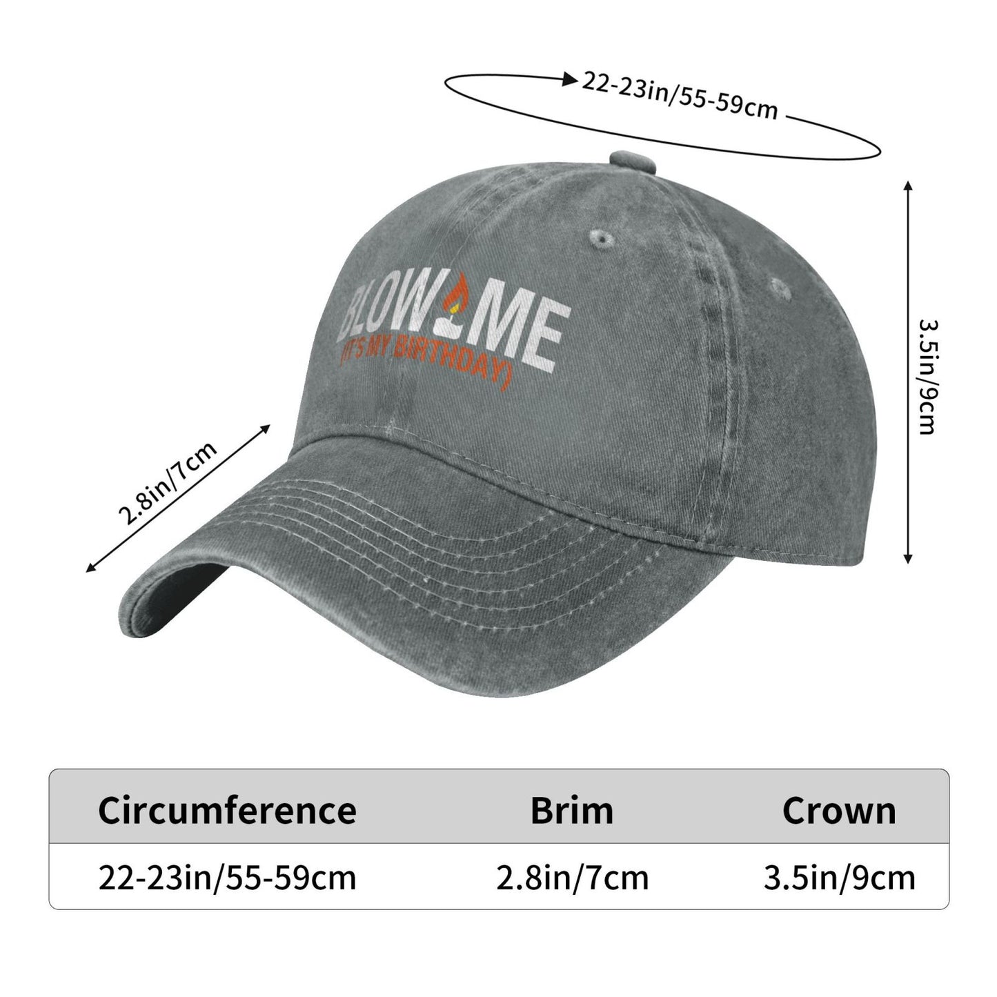 BLOWiME IT'S MY BIRTHDAY (2) Printed unisex baseball cap adjustable cap outdoor sun hats trucker hat