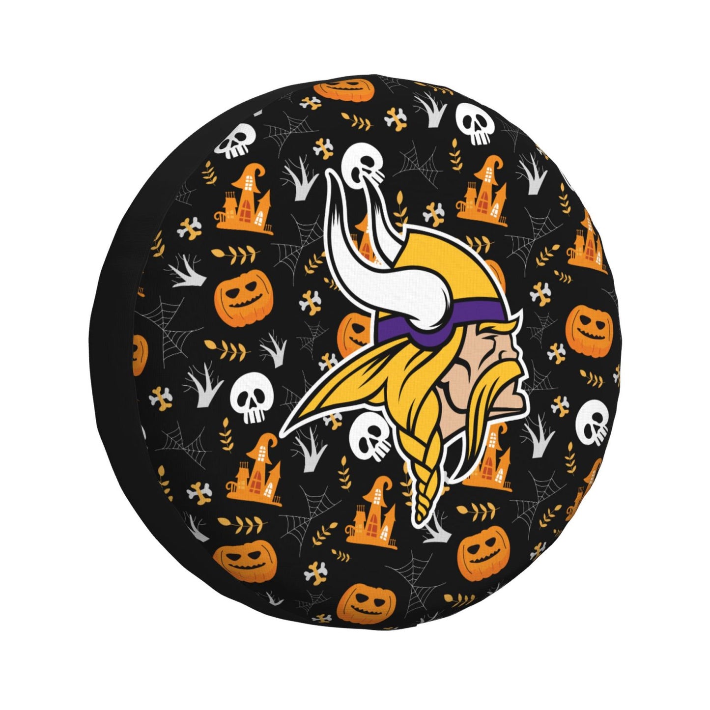 Minnesota Vikings Print Pumpkin Castle Small Printed Car Tire Cover Tire Dust Cover