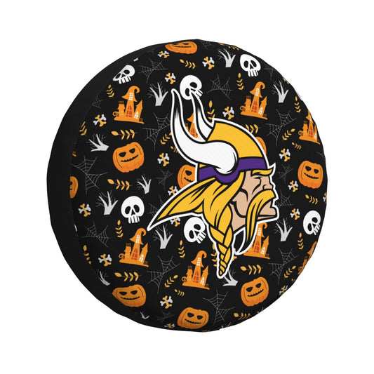 Minnesota Vikings Print Pumpkin Castle Small Printed Car Tire Cover Tire Dust Cover