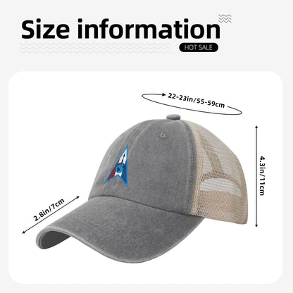 Space Delta 1 Emblem Printed unisex baseball cap adjustable grid baseball cap veteran gift