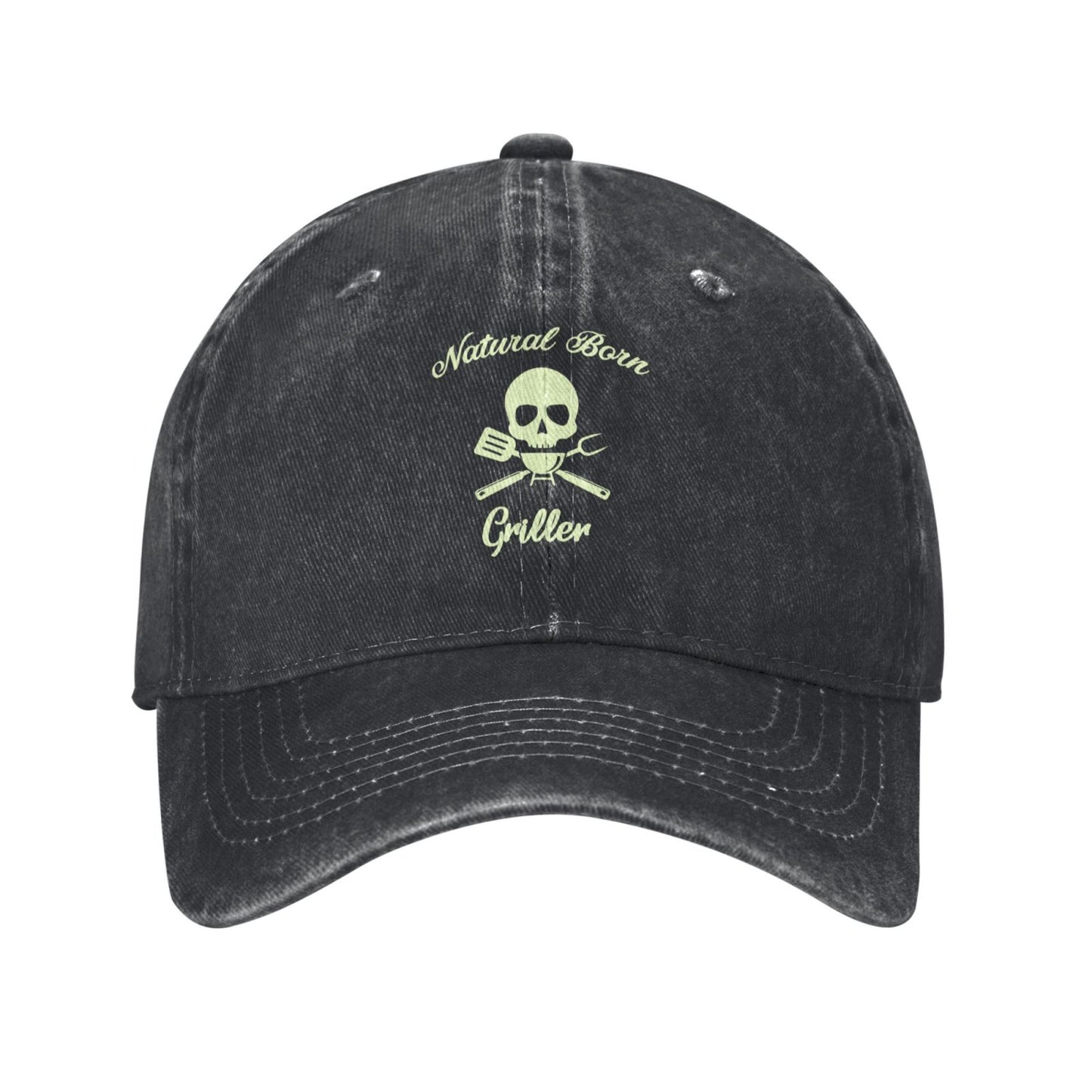 Natural Born Griller Chef Skull Printed unisex baseball cap outdoor hats adjustable cap trucker gift hat