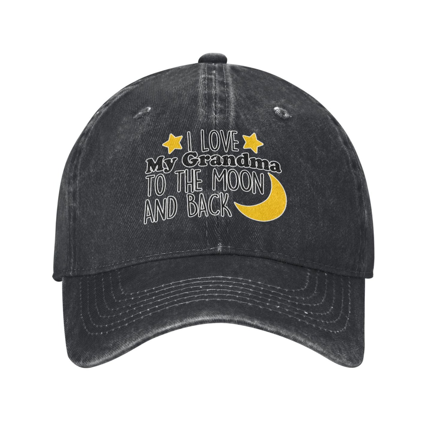 Love My Grandma TO THE MOON AND BACK Printed unisex baseball cap adjustable cap outdoor hats trucker gift hat