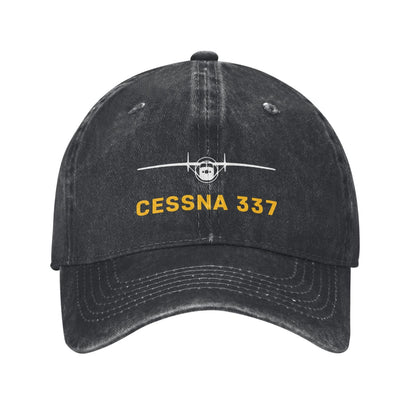 Cessna 337 Printing unisex baseball cap adjustable hats Outdoor leisure hat veteran gift