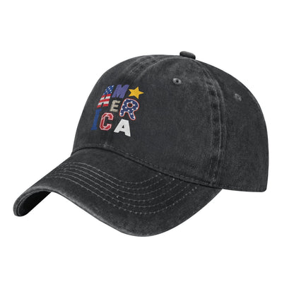 USA Flag Patchwork Print Printed unisex baseball cap adjustable cap outdoor sun hats trucker hat