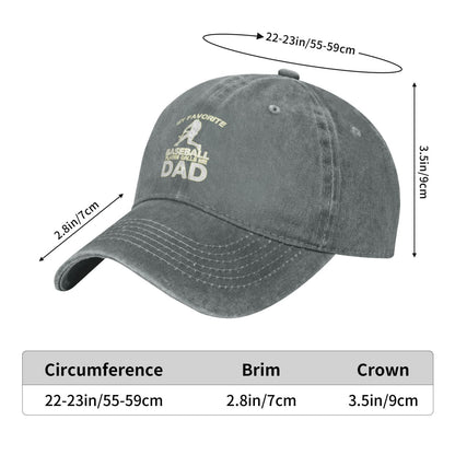 My Favorite Baseball Player Calls Me Dad Printed unisex baseball cap adjustable cap outdoor sun hats trucker hat