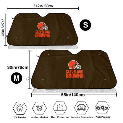 Cleveland Browns 2 Print Car windshield sunshades suitable for front Car windshield sunshades