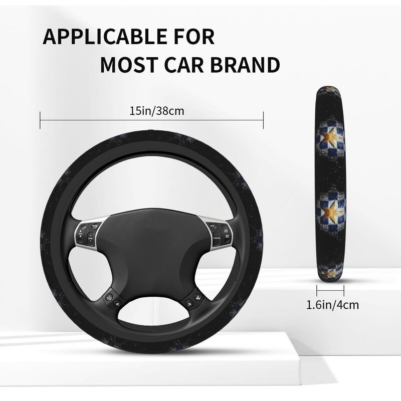 Dallas Cowboys 4 Printed breathable anti slip cover elastic steering wheel cover