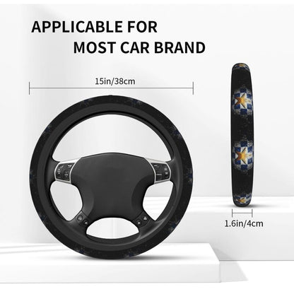 Dallas Cowboys 4 Printed breathable anti slip cover elastic steering wheel cover