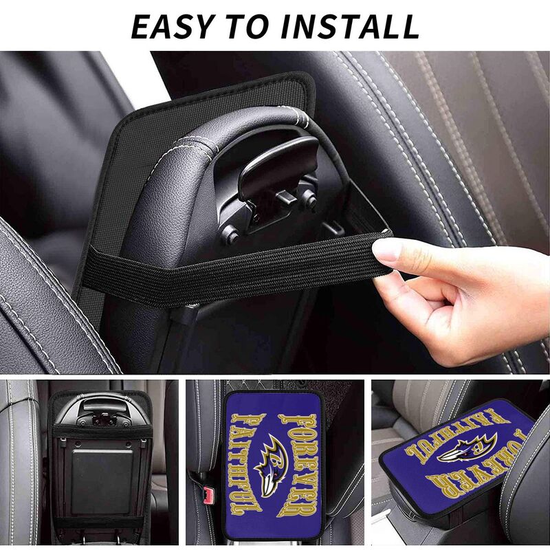 Baltimore Ravens Print car armrest box cover armrest protective cover