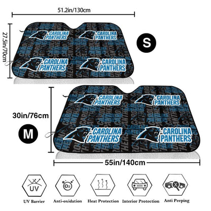 Carolina Panthers 4 Print Car windshield sunshades suitable for front Car windshield sunshades