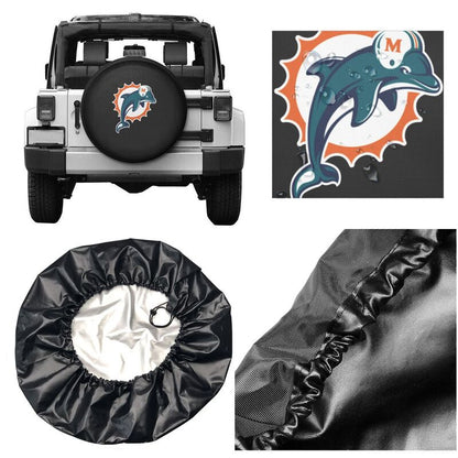 Miami Dolphins Print tire protection covers car sunscreen tire protection covers