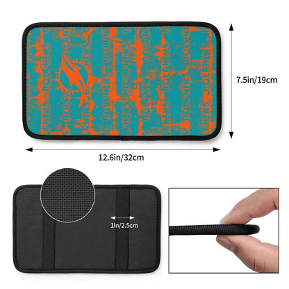 Miami Dolphins print Car armrest box protective cover car center console armrest pad