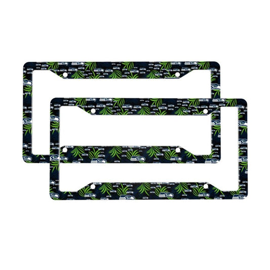 Seattle Seahawks Print Car license plate frame four hole license plate holder (one pair)