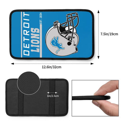 Detroit Lions Print car armrest box cushion armrest protective cover