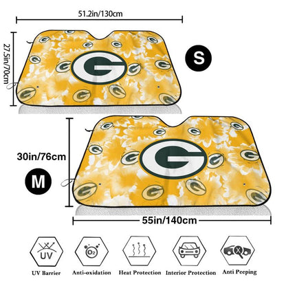 Green Bay Packers Printed multi size car front windshield sunshade car windshield sunshade