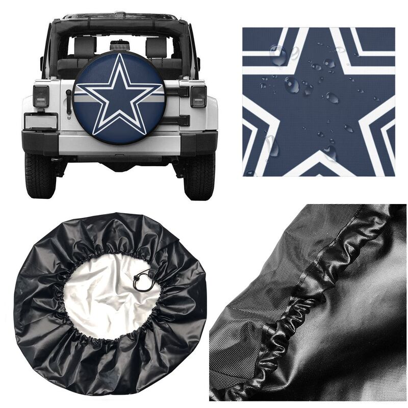 Dallas Cowboys 2 car dustproof sunscreen tyre protective cover Tyre protective cover