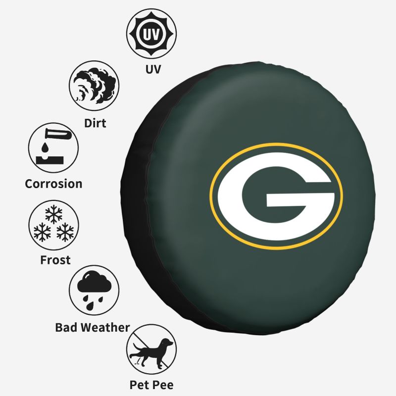 Green Bay Packers Printing car tire covers waterproof car tire covers