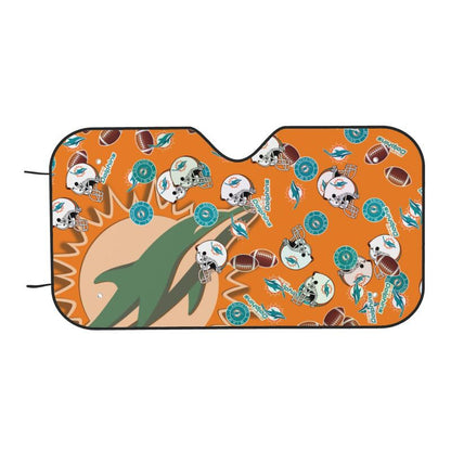 Miami Dolphins Print multiple sizes car windshield sunshade panel car windshield sunshade cover