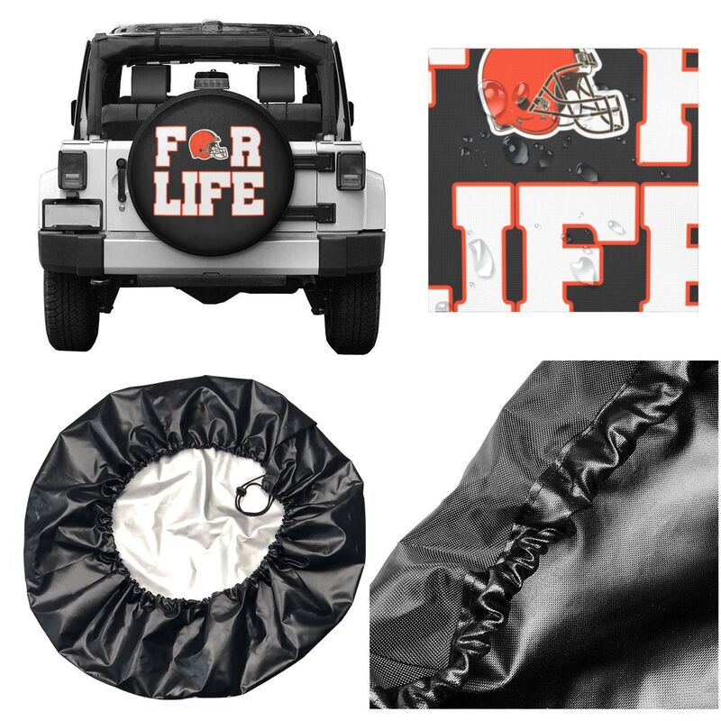 Cleveland Browns Printing tire protection cover car spare tire dust protection cover