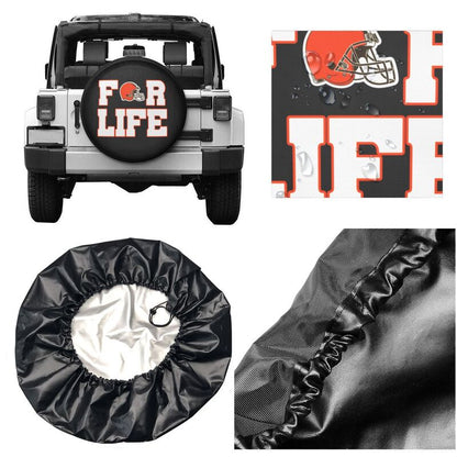 Cleveland Browns Printing tire protection cover car spare tire dust protection cover