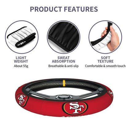 San Francisco 49ers 3 Printed breathable elastic steering wheel anti slip cover