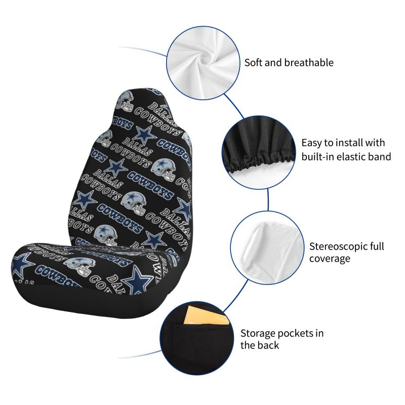 Dallas Cowboys Printed seat dust protection cover car seat protective cover