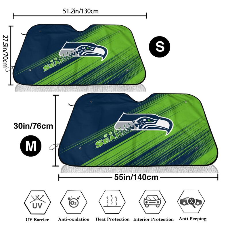 Seattle Seahawks Print car windshield sunshade panel car windshield sunshade cover multiple sizes