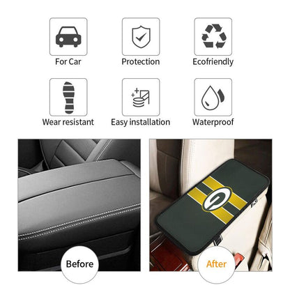 Green Bay Packers2 Printed car armrest box pad anti-abrasion pad