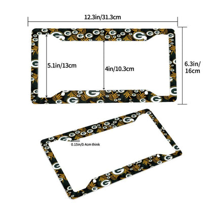 Green Bay Packers Print Car license plate frame four hole license plate holder (one pair)