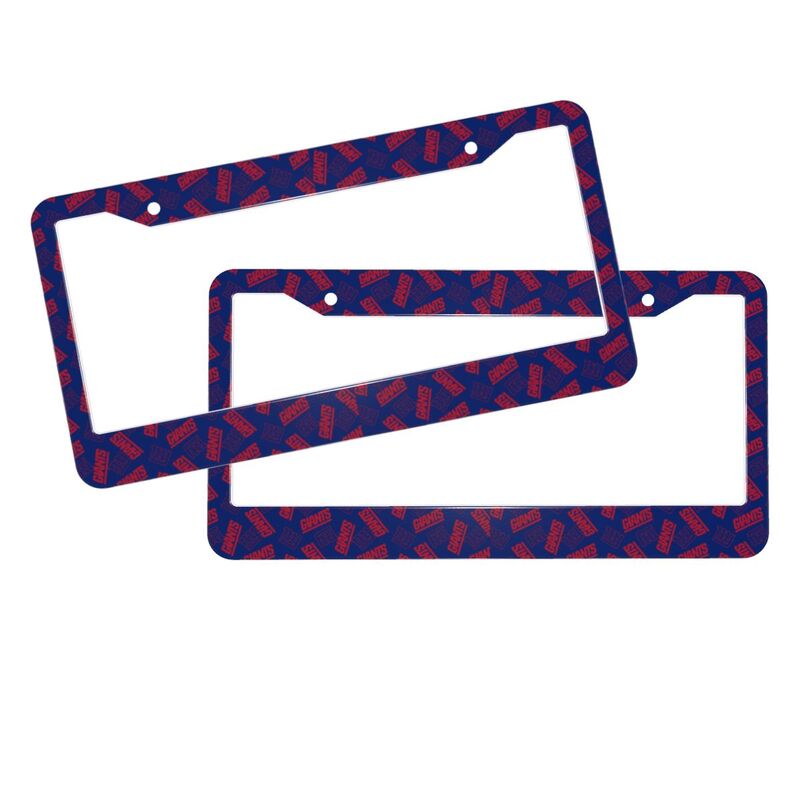 New York Giants Print front rear license plate holder circular hole license plate holder (one pair)