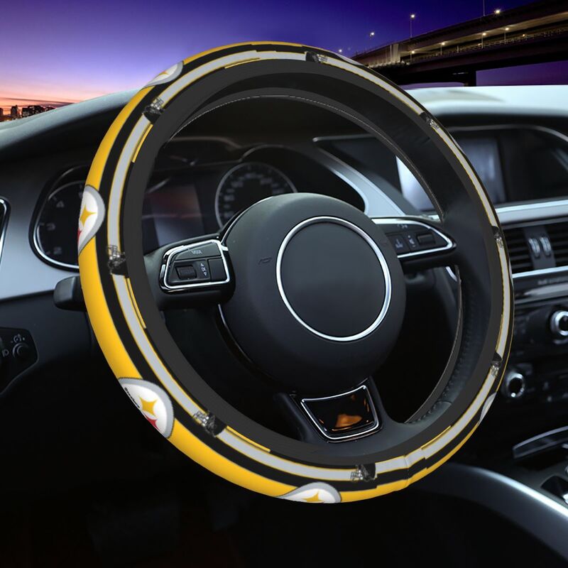 Pittsburgh Steelers 1 Printed breathable anti slip cover elastic steering wheel cover