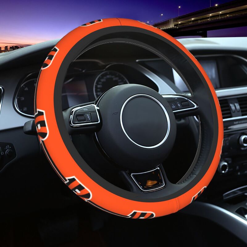 Cincinnati Bengals 4 Printed breathable elastic steering wheel anti slip cover