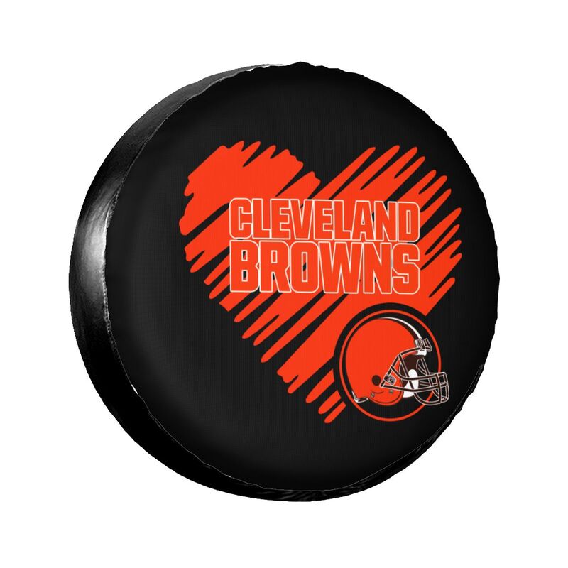 Cleveland Browns Printed car spare tire dust protection cover tire protection cover