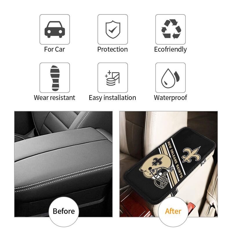 New Orleans Saints Print armrest protective cover car armrest box cushion