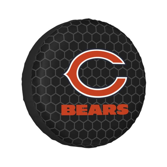 Chicago Bears Grid printed car tire cover dustproof and waterproof tire cover