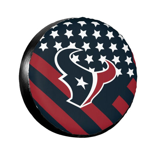Houston Texans 2 car dustproof sunscreen tyre protective cover Tyre protective cover